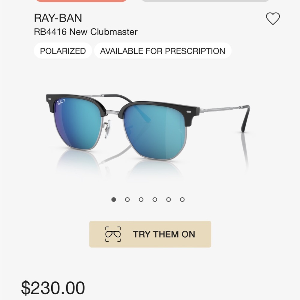Ray ban new club master sunglasses.